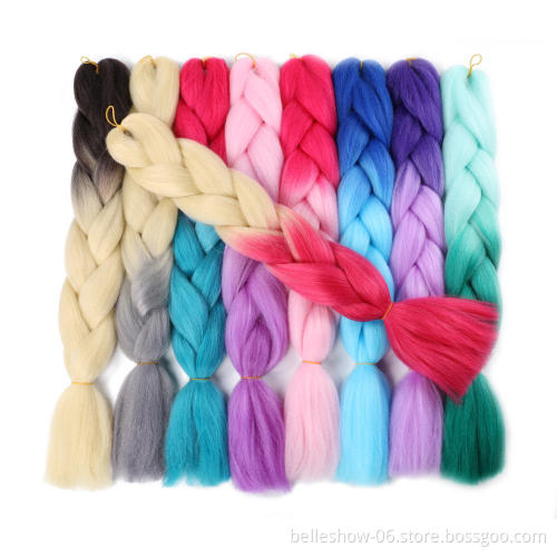 Bellwshow bulk  synthetic hair extension for braiding  jumbo braiding hair
